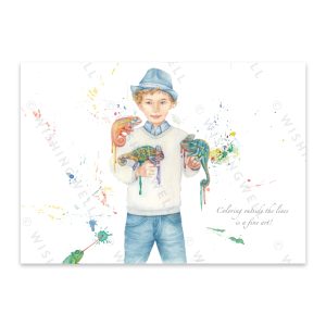 wenskaart  Coloring outside the lines - Wishingwell