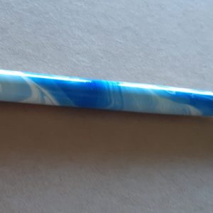 pennenstok gemarmerd blauw-wit
