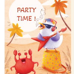 wenskaart party time - Barbara Denef