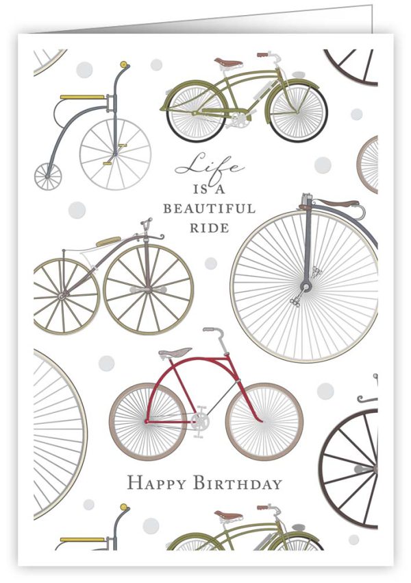 wenskaart fietsen - Mac Classic