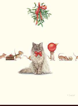 kerstkaart Kerstpoes - Wishingwell