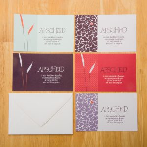 Kalligrafie - pakje rouwkaarten 'afscheid' (set van 5)