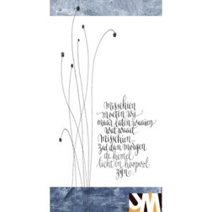 Kalligrafie - waaien - ontwerp An Vanhentenrijk