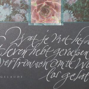 Kalligrafie - loslaten - ontwerp Yves Leterme