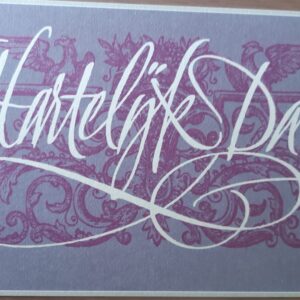 Kalligrafie - dank - ontwerp Brody Neuenschwander